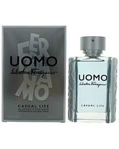 Salvatore Ferragamo Men's Uomo Casual Life EDT Spray 3.4 oz Fragrances 8052086372979