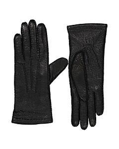 Sauso Black Saara Peccary Cashmere Gloves, Brand Size 6
