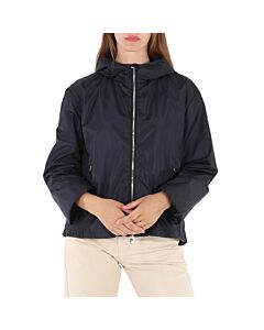 Save The Duck Ladies Black Hope Hooded Windbreaker Jacket, Brand Size 2 (Medium)