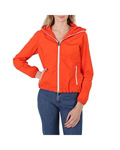 Save The Duck Stella Hooded Rain Jacket in Mars Red