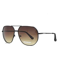 Skechers 61 mm Shiny Black Sunglasses