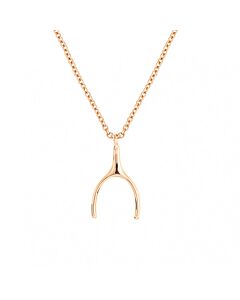 Sole du Soleil Daffodil Collection Women's 18k RG Plated Wishbone Fashion Necklace