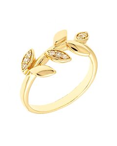 Sole du Soleil Lily Collection Women's 18k YG Plated Fashion Ring