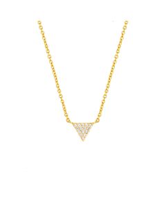 Sole du Soleil Lupine Collection Women's 18k YG Plated Triangle Fashion Necklace