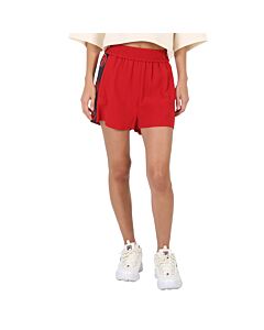 Stella McCartney Ladies Pants Red Logo Trim Shorts