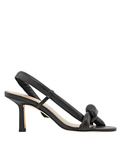 Studio Amelia Ladies Black Tubular Pretzel Heeled Sandals, Brand Size 35 ( US Size 5 )