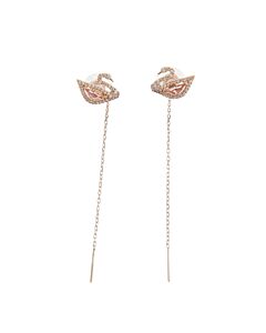 Swarovski Dazzling Swan Earring 5469990 Rose Gold Plated Pink Gold