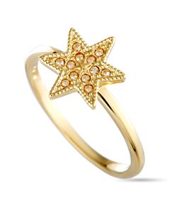 Swarovski Field Yellow Gold Plated Crystal Star Ring