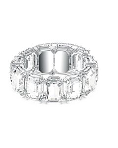 Swarovski Ladies Millenia Rhodium Plated Octagon Cut Oversized Crystals Bracelet, Size M