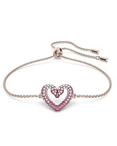 Swarovski Una Rose Gold-Tone Plated Heart Bracelet