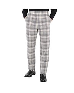 Thom Browne Men's Medium Grey Hairline Madras Check Classic Backstrap Trouser