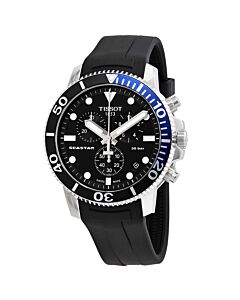 Men's Seastar 1000 Chronograph Rubber Black Dial Watch