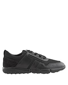 Tods Men's Black Fabric And Leather Low-Top Sneakers