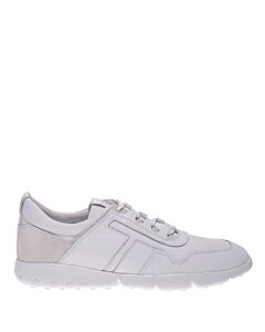 Tods Men's White Fabric And Leather Low-Top Sneakers