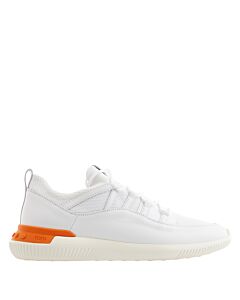 Tods Men's White No Code 01 Leather And High Tech Fabric Sneakers
