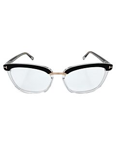 Tom Ford 54 mm Shiny Black & Crystal/Rose Golds Eyeglass Frames