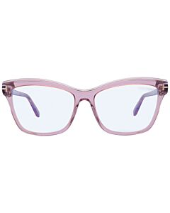 Tom Ford 55 mm Shiny Transparent Pink Eyeglass Frames