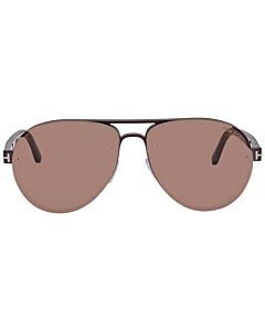Tom Ford Alexei 62 mm Shiny Dark Ruthenium/Havana Sunglasses