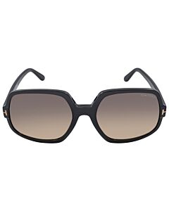 Tom Ford Delphine 60 mm Shiny Black Sunglasses