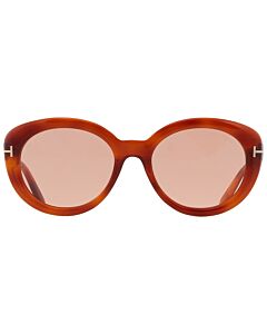 Tom Ford Lily 55 mm Shiny Blonde Havana Sunglasses