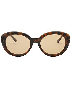 Tom Ford Lily 55 mm Shiny Dark Havana Sunglasses
