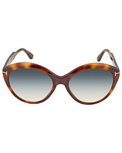 Tom Ford Maxine 56 mm Shiny Classic Havana Sunglasses