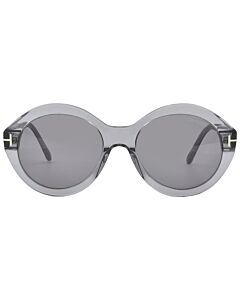 Tom Ford Seraphina 55 mm Transparent Grey Sunglasses