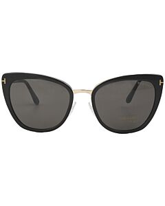 Tom Ford Simona 57 mm Shiny Black/Rose Gold Sunglasses