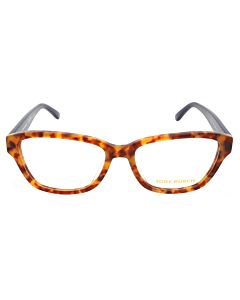 Tory Burch 51 mm Spotted Amber Tortoise Eyeglass Frames