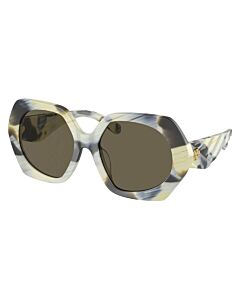 Tory Burch 55 mm Horn Brown;Ivory Sunglasses