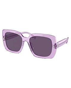 Tory Burch 56 mm Transparent Violet Sunglasses