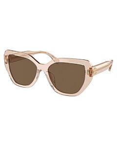Tory Burch 57 mm Transparent Brown Sunglasses