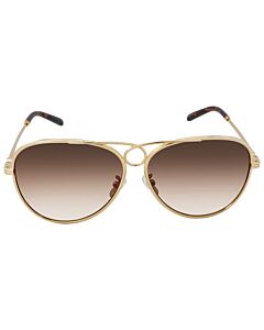 Tory Burch 59 mm Shiny Gold Sunglasses