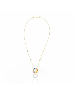 Tresorra 14K Yellow Gold Multicolor Sapphire & Diamond Pendant Necklace