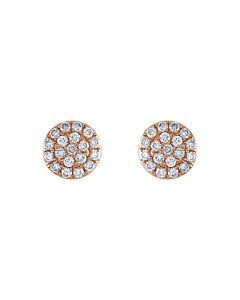 Tresorra 18K Rose Gold Diamond Cluster Earrings