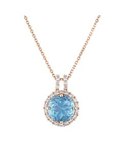 Tresorra 18K Rose Gold Diamond & Topaz Necklace