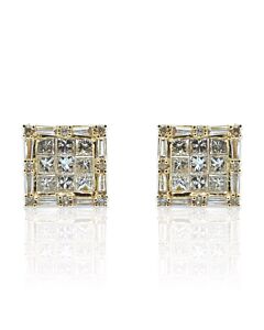 Tresorra 18K Yellow Gold Diamond Stud Earrings