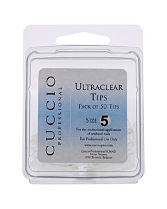 Ultraclear Tips - 5 by Cuccio Pro for Women - 50 Pc Acrylic Nails