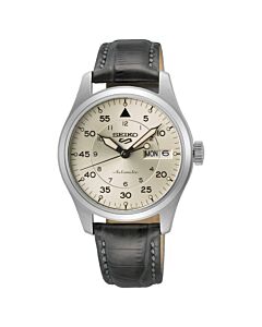Unisex 5 Field Sports Leather Silver-tone Dial Watch