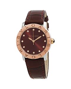 Unisex (Alligator) Leather Red Dial Watch