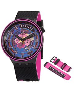 Unisex Big Bold Planets Touchdown Silicone Transparent (Skeleton) Dial Watch
