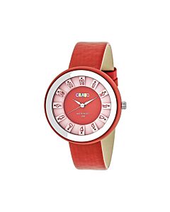 Unisex Celebration Leather Red Dial