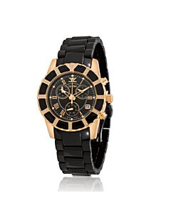 Unisex Ceramic Chronograph Ceramic Black Dial Watch