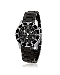 Unisex Ceramic Chronograph Ceramic Black Dial Watch
