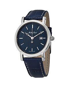 Unisex City Leather Blue Dial Watch