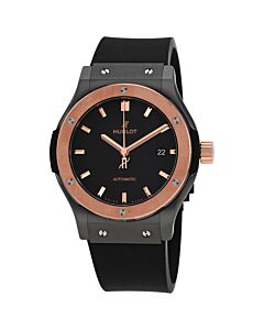 Unisex Classic Fusion Rubber Black Dial Watch