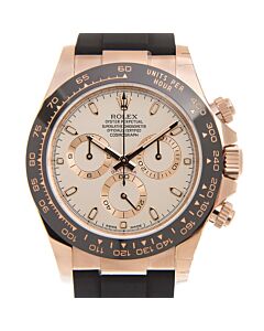 Men's Cosmograph Daytona Chronograph Rubber White Dial Watch