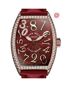Unisex Crazy Hours Alligator Red Dial Watch