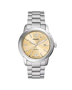 Unisex Heritage Stainless Steel Gold Dial Watch