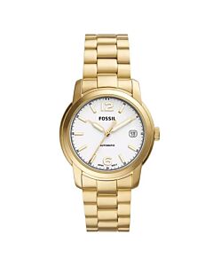 Unisex Heritage Stainless Steel White Dial Watch